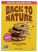 Back to Nature fudge-striped cookies pack shot for a quick snack