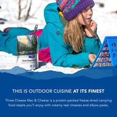 Backpacker's Pantry Three Cheese Mac & Cheese ingredients ready to rehydrate on trail