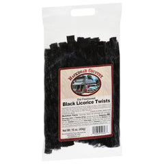 Zoom on Backroad Country licorice bites, emphasizing chewy texture.
