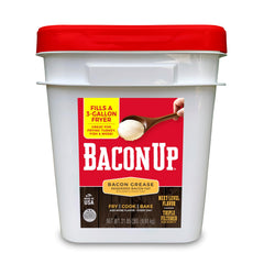 Bacon Up bacon grease tub, versatile fat for frying and baking.