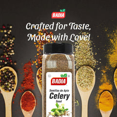 Badia celery seed whole 16oz salad-dressing use; brightens greens with celery aroma