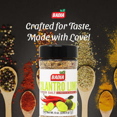 Badia Cilantro Lime Pepper Salt sprinkle adds citrus aroma to vegetables