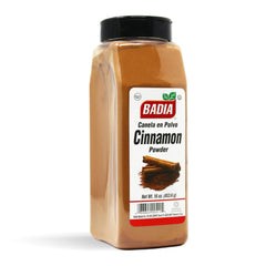 Badia cinnamon powder jar lid close-up highlighting smooth warmth for baking