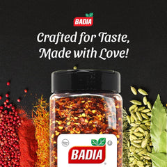 Badia crushed red pepper pizza topping elevates homemade pies.