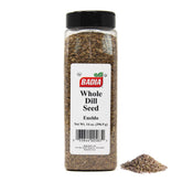 Badia dill seed whole bottle, aromatic spice for pickling and dressings.