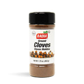 Badia ground cloves bottle with rich aroma for baking and savory dishes.
