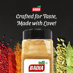 Badia ground coriander spice jar on kitchen counter for Indian dishes