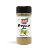 Badia Ground Oregano jar pour highlights warm aroma for easy flavor boost