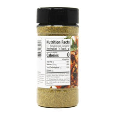 Badia Kingsford garlic herbs seasoning dispense spoon highlights versatile pour for meats and vegetables.