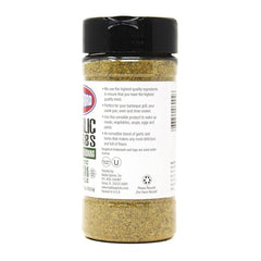 Badia Kingsford garlic herbs seasoning on grill pan evokes savory Tuscan cooking possibilities.