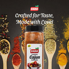 Badia Louisiana Cajun Seasoning grilled meat plate with smoky Cajun notes.