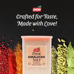 Closeup of Badia Pink Himalayan Salt crystals highlighting natural color and minerals.