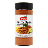 Badia Pinto Bean Seasoning bottle adds savory depth to beans.