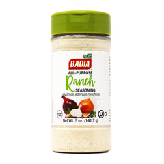 Badia Ranch Seasoning Powder jar enhances meats and vegetables with versatile flavor.