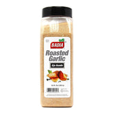Badia Roasted Garlic Powder being sprinkled from a spoon for a rich flavor boost