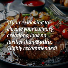 Badia rosemary being used in cooking to season stews, marinades, and roasts.