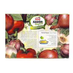 Badia Sazon Tropical on grilled fish, for Caribbean zest.