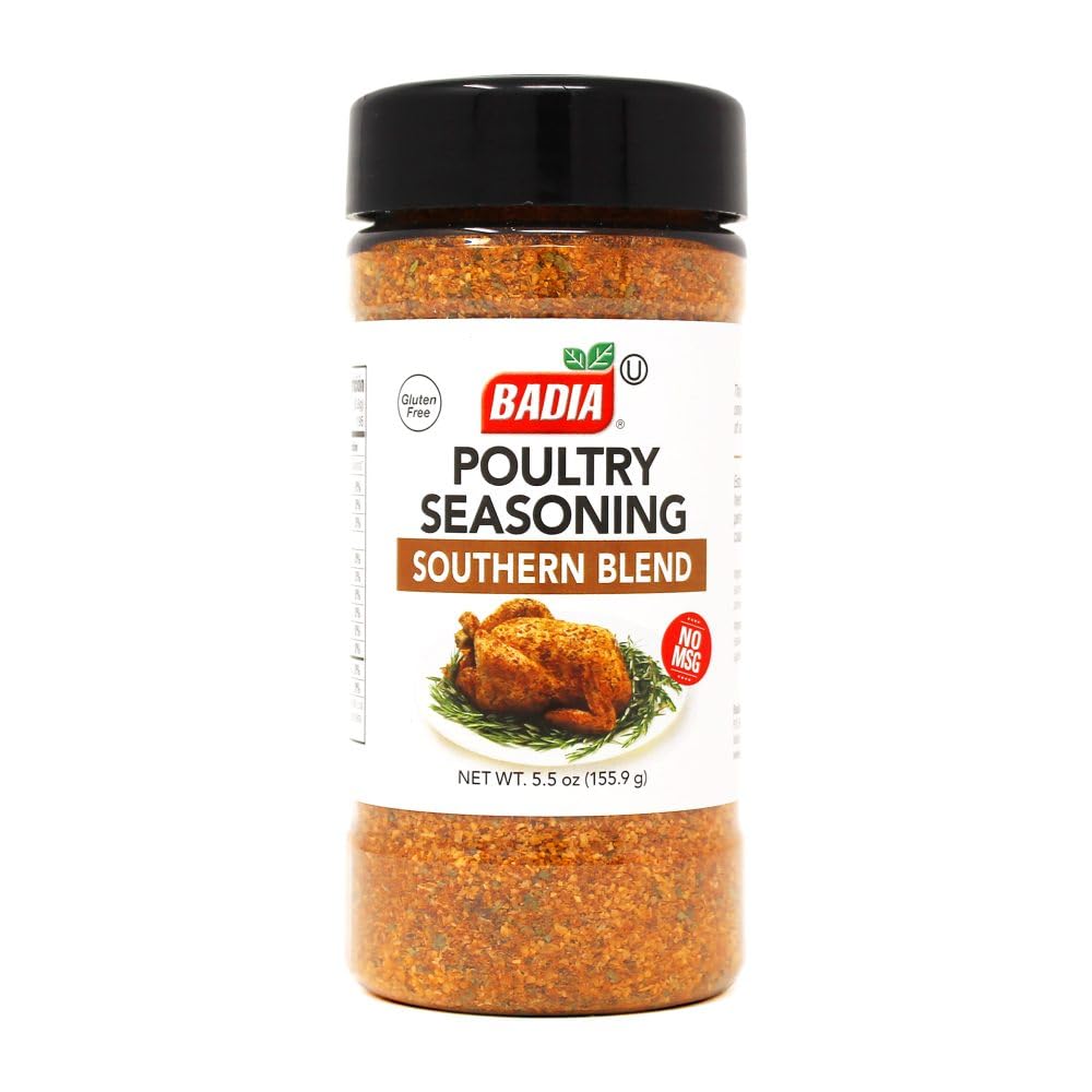 Badia Poultry Seasoning with classic-southern-flavor enhances roasting chicken, turkey, or duck.