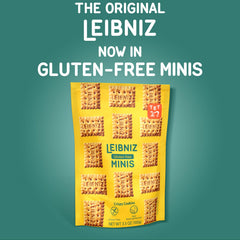 Bahlsen Leibniz Gluten Free Minis corn starch and lactose-free dairy ingredients.