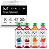 Bai Flavors Variety Pack collection showing four exotic flavors for on-the-go hydration.