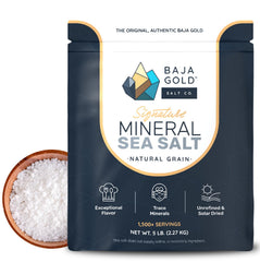 Baja Gold Signature Mineral Sea Salt bottle pour for everyday cooking