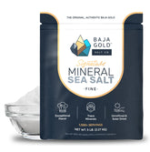 Baja Gold Signature Mineral Sea Salt fine grind in resealable bag for everyday cooking