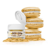 Bakell Luster Dust Super Gold 4g jar adds edible shimmer for cake decorating