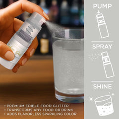 Bakell White Tinker Dust glows in cocktails with silky shimmer.