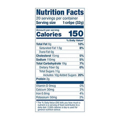 Packaging shows Kosher certified and Non-GMO ingredients for Bakerly crepes.