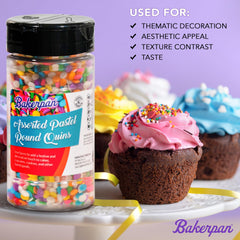 Bakerpan Heart Sprinkles for cakes provide edible decoration with romantic flair.