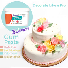 Bakerpan rose petals created with gum paste for floral toppers