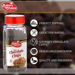 Baker's Choice chips melted into brownies and pancakes for richness.