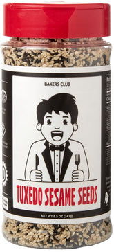 Bakers Club Tuxedo seeds bottle front view, ready to elevate flavor in the kitchen