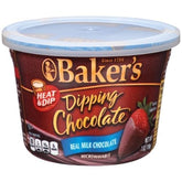 Baker's Real Milk Dipping Chocolate melts smoothly for glossy fruits and desserts.