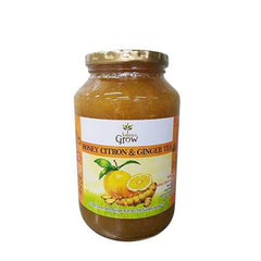 Balance Grow Honey Citron & Ginger Tea bottle steaming with soothing citrus aroma.