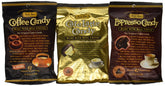 Bali's Best Coffee Candy Three Pack front view highlights gift-worthy presentation and flavor variety.