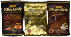 Bali's Best Coffee Candy Three Pack front view highlights gift-worthy presentation and flavor variety.