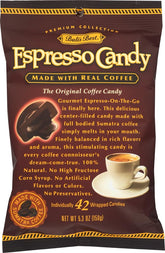 Bali's Best espresso candy pack front view for quick coffee breaks.
