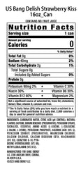 Bang Energy Delish Strawberry Kiss label closeup highlighting sugar-free formulation.