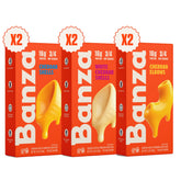 Banza Variety Pack box on the counter, convenient high-protein dinner option.