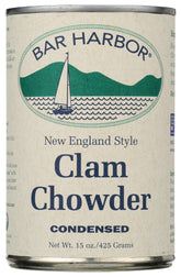 Bar Harbor clam chowder bowl steaming for a comforting dinner.
