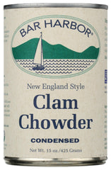 Bar Harbor clam chowder bowl steaming for a comforting dinner.