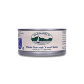 Bar Harbor whole clams in a 6.5-ounce can, ready for chowders and seafood sauces.