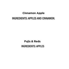 Bare Baked Real Fruit Snacks ingredients close-up emphasizing simple, clean ingredients.