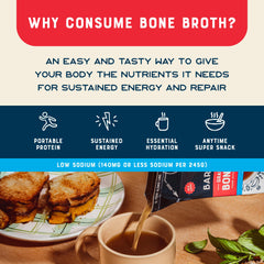 Bare Bones grass-fed bone broth ingredients showcase natural flavor and nutritional depth.