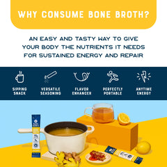 Bare Bones instant bone broth powder mix ready to blend into a hot beverage.