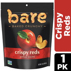 Bare Fuji Reds Apple Chips snack portion, convenient for sharing.