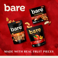 Bare Snacks gluten-free non-GMO banana chips ingredients label with no added oil
