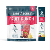 Bare Bones Fruit Punch stick pack front view for on-the-go hydration