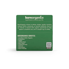 Aromatic cacao-turmeric blend swirls in BareOrganics coffee for a flavorful lift.